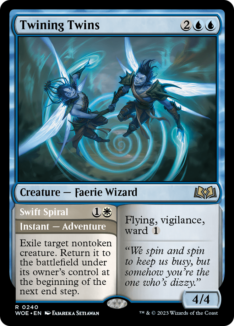 Twining Twins // Swift Spiral [Wilds of Eldraine] | Exor Games Truro