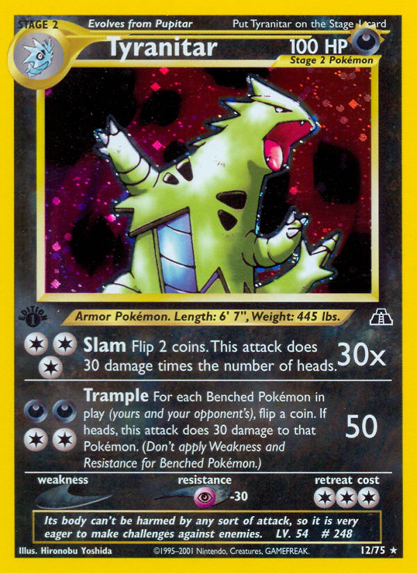 Tyranitar (12/75) [Neo Discovery 1st Edition] | Exor Games Truro