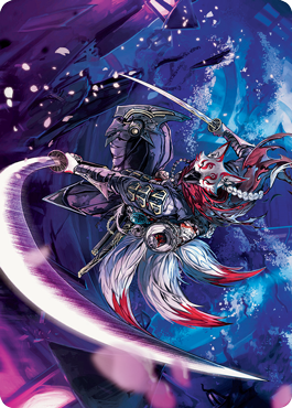 Blade-Blizzard Kitsune Art Card [Kamigawa: Neon Dynasty Art Series] | Exor Games Truro