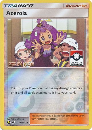 Acerola (112a/147) (League Promo 3rd Place) [Sun & Moon: Burning Shadows] | Exor Games Truro