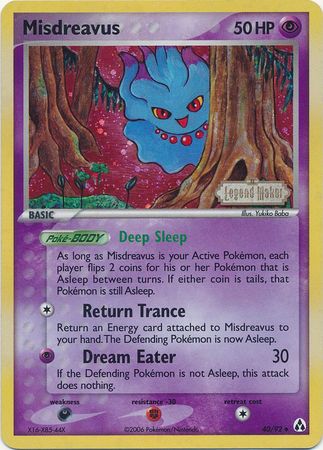 Misdreavus (40/92) (Stamped) [EX: Legend Maker] | Exor Games Truro