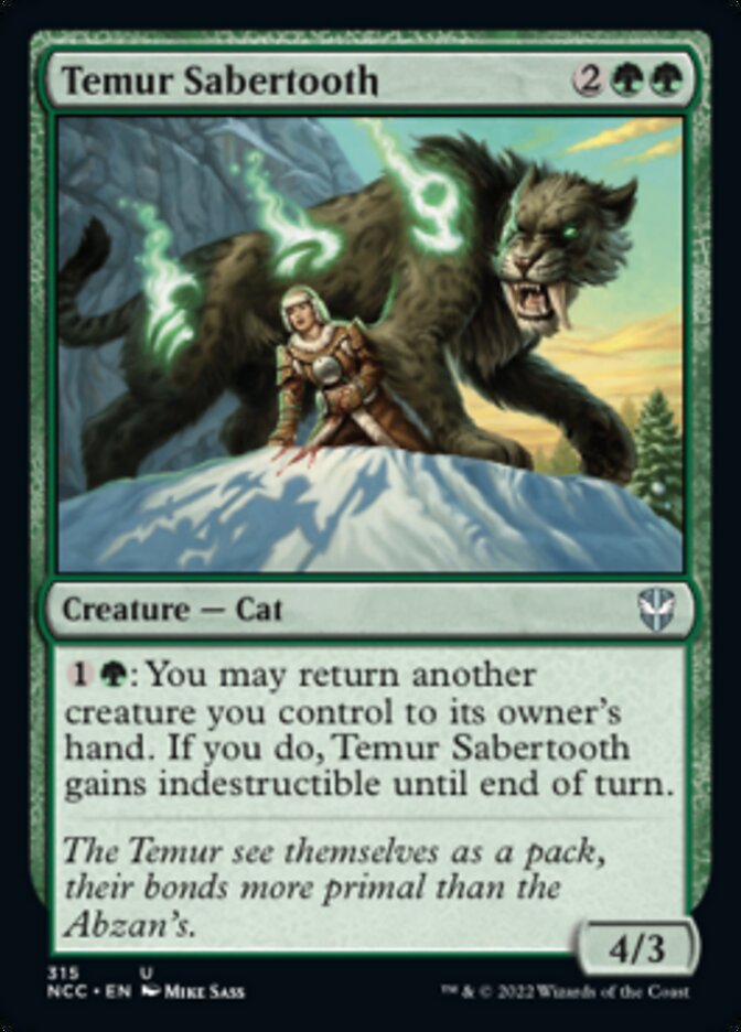 Temur Sabertooth [Streets of New Capenna Commander] | Exor Games Truro