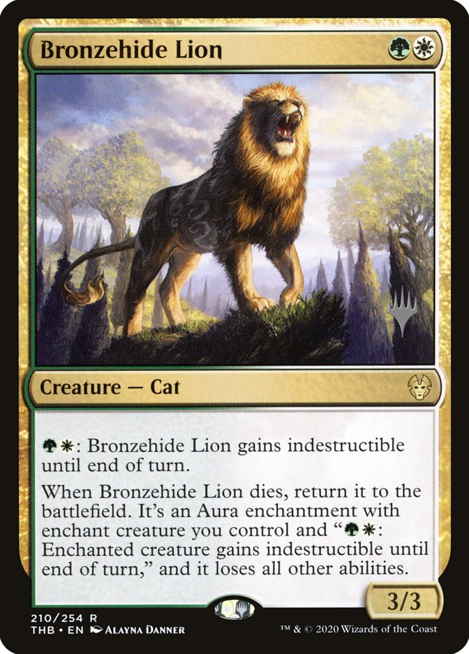 Bronzehide Lion (Promo Pack) [Theros Beyond Death Promos] | Exor Games Truro