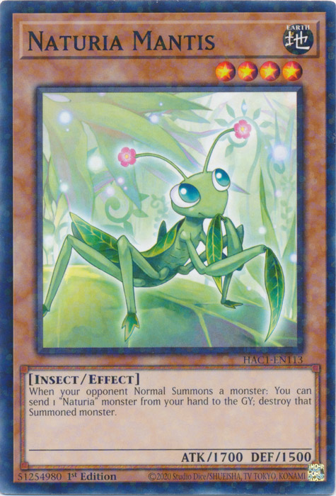 Naturia Mantis (Duel Terminal) [HAC1-EN113] Common | Exor Games Truro