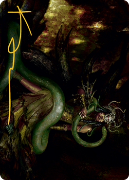 Saryth, the Viper's Fang Art Card (Gold-Stamped Signature) [Innistrad: Midnight Hunt Art Series] | Exor Games Truro