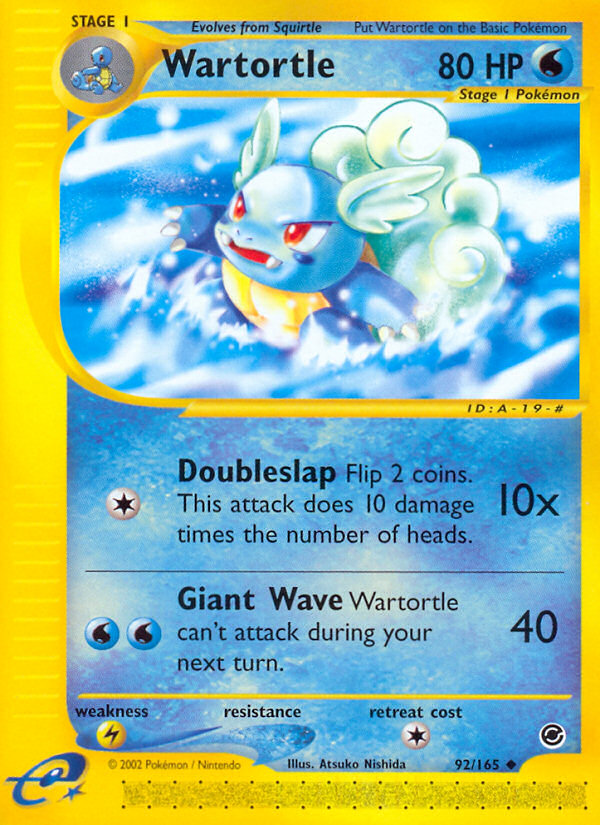 Wartortle (92/165) [Expedition: Base Set] | Exor Games Truro