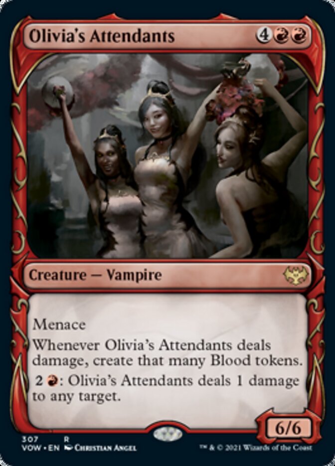 Olivia's Attendants (Showcase Fang Frame) [Innistrad: Crimson Vow] | Exor Games Truro