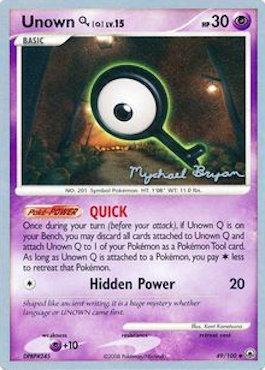 Unown Q LV.15 (49/100) (Happy Luck - Mychael Bryan) [World Championships 2010] | Exor Games Truro