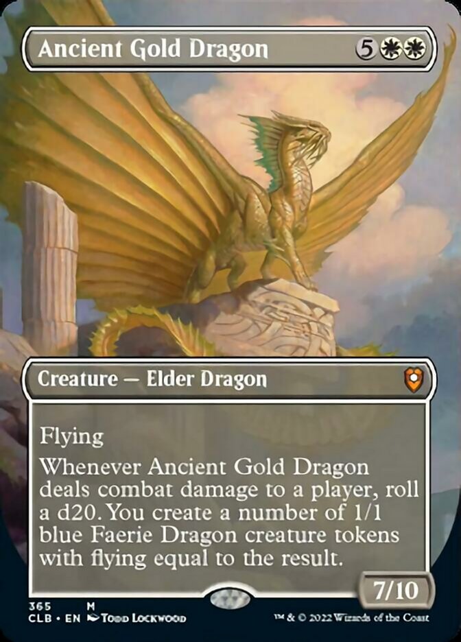 Ancient Gold Dragon (Borderless Alternate Art) [Commander Legends: Battle for Baldur's Gate] | Exor Games Truro