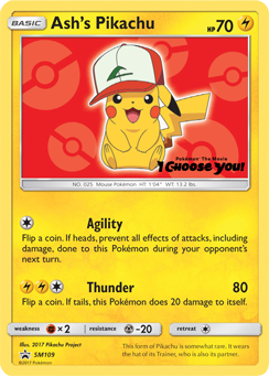 Ash's Pikachu (SM109) [Sun & Moon: Black Star Promos] | Exor Games Truro