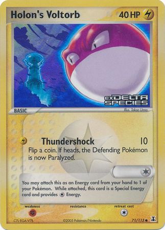 Holon's Voltorb (71/113) (Stamped) [EX: Delta Species] | Exor Games Truro