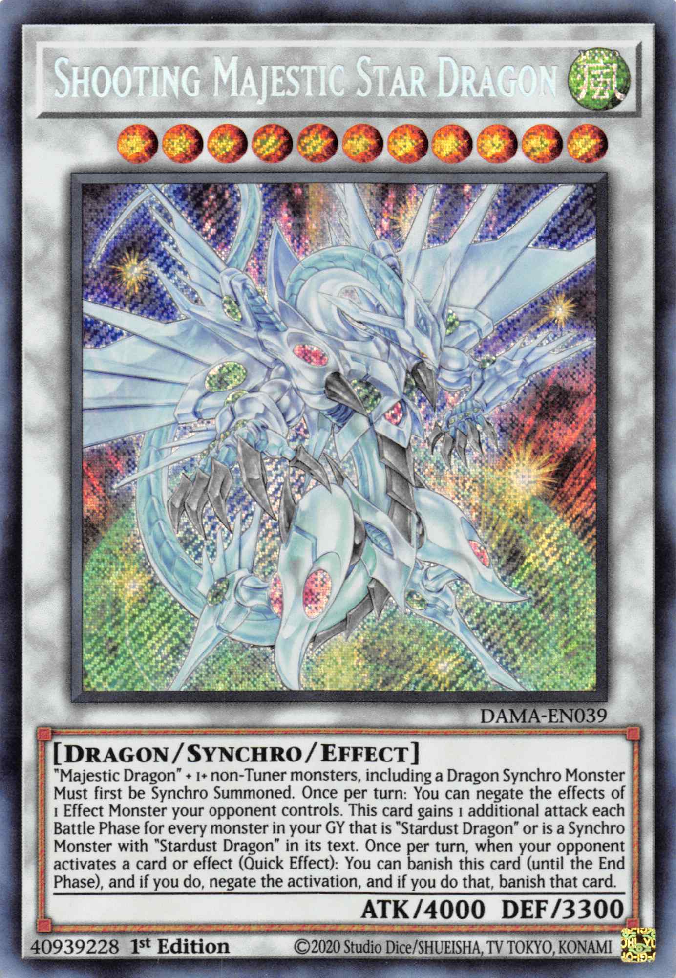 Shooting Majestic Star Dragon [DAMA-EN039] Secret Rare | Exor Games Truro