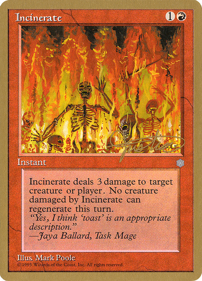 Incinerate (Mark Justice) [Pro Tour Collector Set] | Exor Games Truro