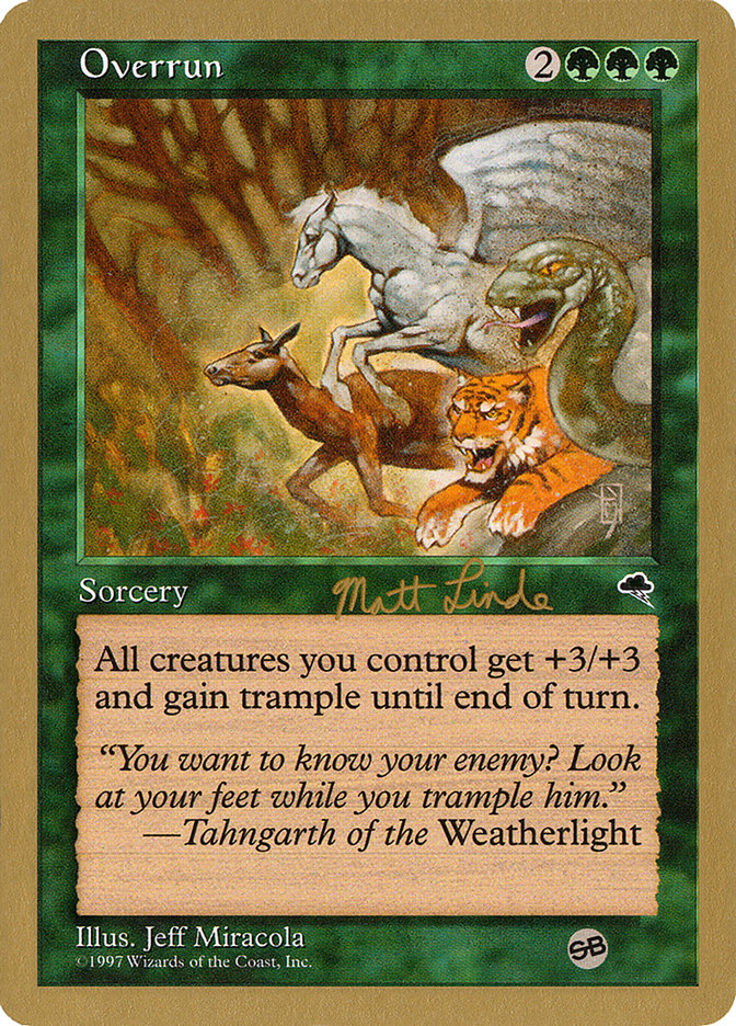 Overrun (Matt Linde) (SB) [World Championship Decks 1999] | Exor Games Truro