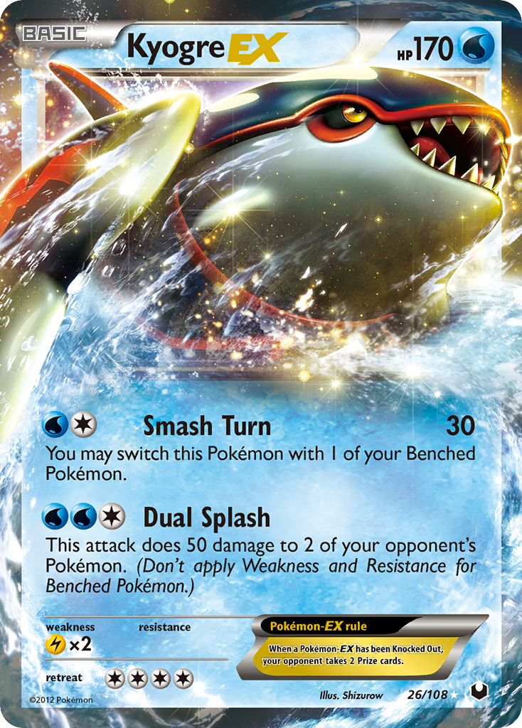 Kyogre EX (26/108) [Black & White: Dark Explorers] | Exor Games Truro