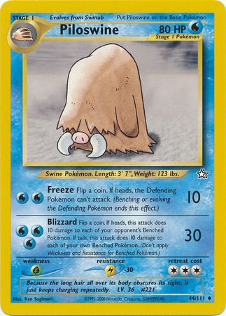 Piloswine (44/111) [Neo Genesis Unlimited] | Exor Games Truro