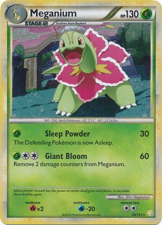 Meganium (26/123) (Cracked Ice Holo) [HeartGold & SoulSilver: Base Set] | Exor Games Truro