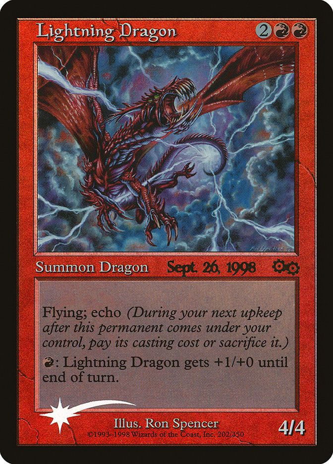 Lightning Dragon [Urza's Saga Promos] | Exor Games Truro