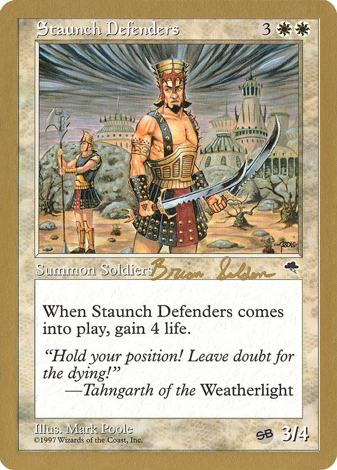 Staunch Defenders (Brian Selden) (SB) [World Championship Decks 1998] | Exor Games Truro