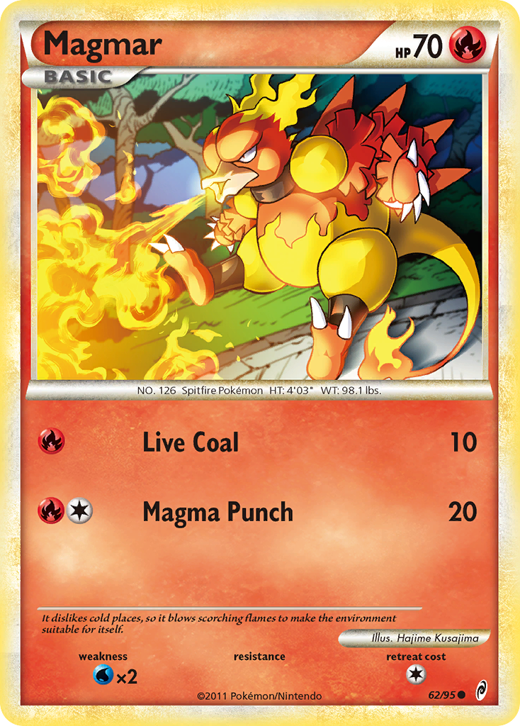 Magmar (62/95) [HeartGold & SoulSilver: Call of Legends] | Exor Games Truro