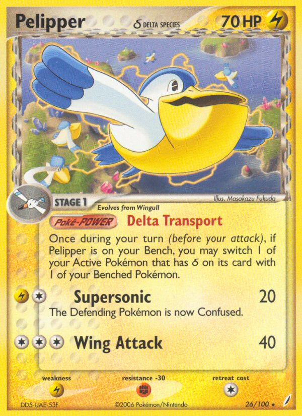 Pelipper(26/100) (Delta Species) [EX: Crystal Guardians] | Exor Games Truro