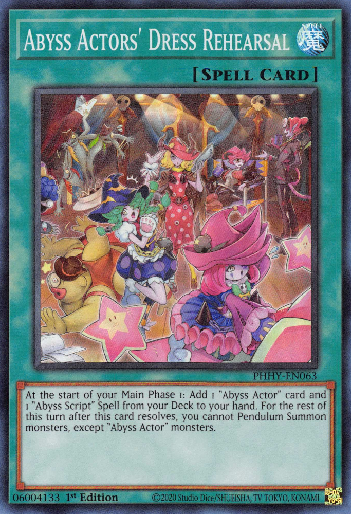 Abyss Actors' Dress Rehearsal [PHHY-EN063] Super Rare | Exor Games Truro