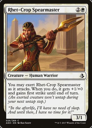 Rhet-Crop Spearmaster [Amonkhet] | Exor Games Truro