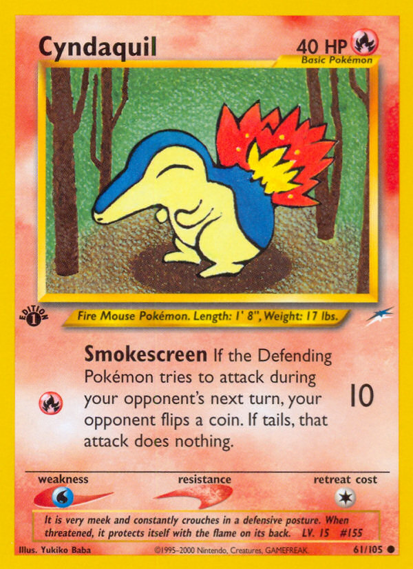 Cyndaquil (61/105) [Neo Destiny 1st Edition] | Exor Games Truro