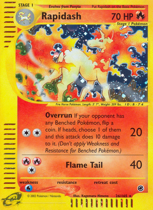 Rapidash (26/165) [Expedition: Base Set] | Exor Games Truro