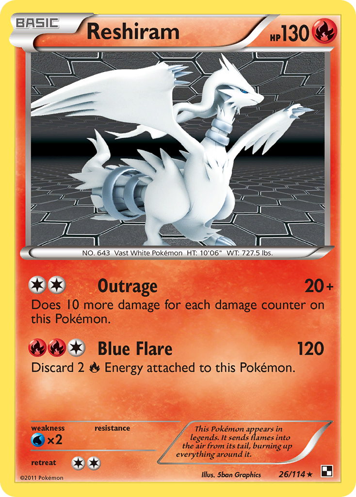 Reshiram (26/114) [Black & White: Base Set] | Exor Games Truro