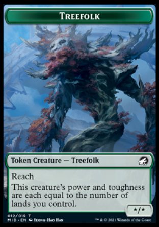 Treefolk Token [Innistrad: Midnight Hunt Tokens] | Exor Games Truro