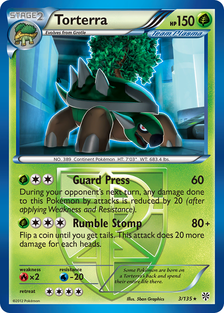 Torterra (3/135) [Black & White: Plasma Storm] | Exor Games Truro