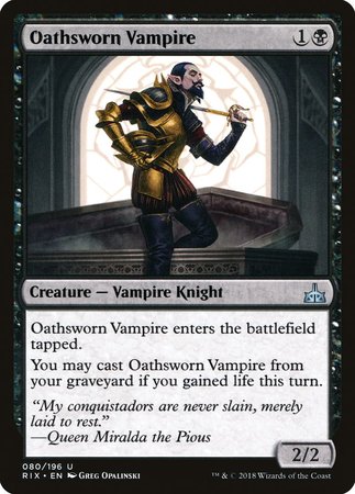Oathsworn Vampire [Rivals of Ixalan] | Exor Games Truro