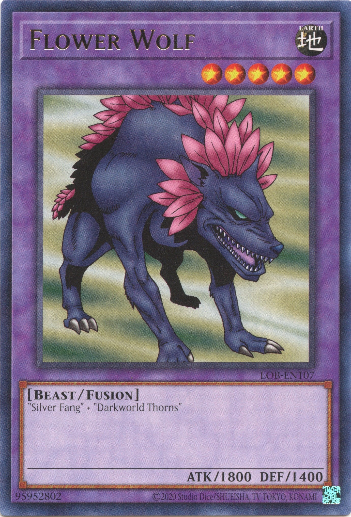Flower Wolf (25th Anniversary) [LOB-EN107] Rare | Exor Games Truro