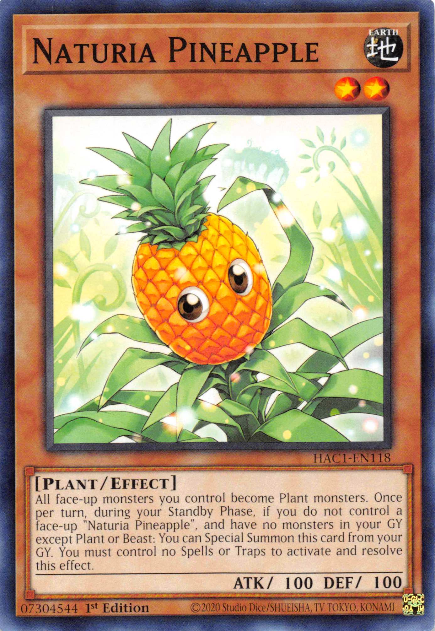 Naturia Pineapple [HAC1-EN118] Common | Exor Games Truro