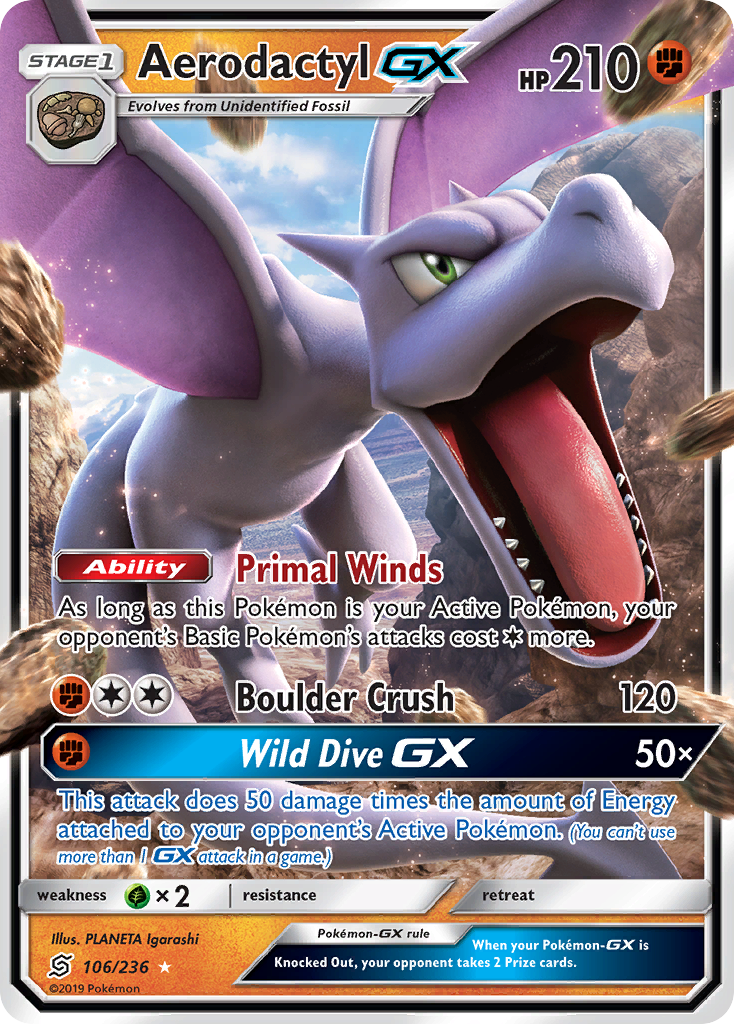 Aerodactyl GX (106/236) [Sun & Moon: Unified Minds] | Exor Games Truro