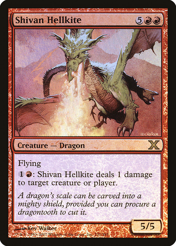 Shivan Hellkite (Premium Foil) [Tenth Edition] | Exor Games Truro