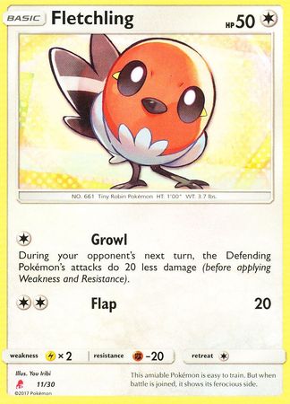 Fletchling (11/30) [Sun & Moon: Trainer Kit - Lycanroc] | Exor Games Truro