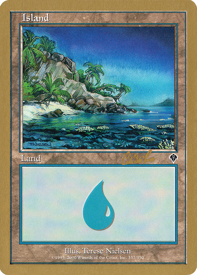 Island (cr337) (Carlos Romao) [World Championship Decks 2002] | Exor Games Truro