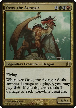 Oros, the Avenger (Oversized) [Commander 2011 Oversized] | Exor Games Truro