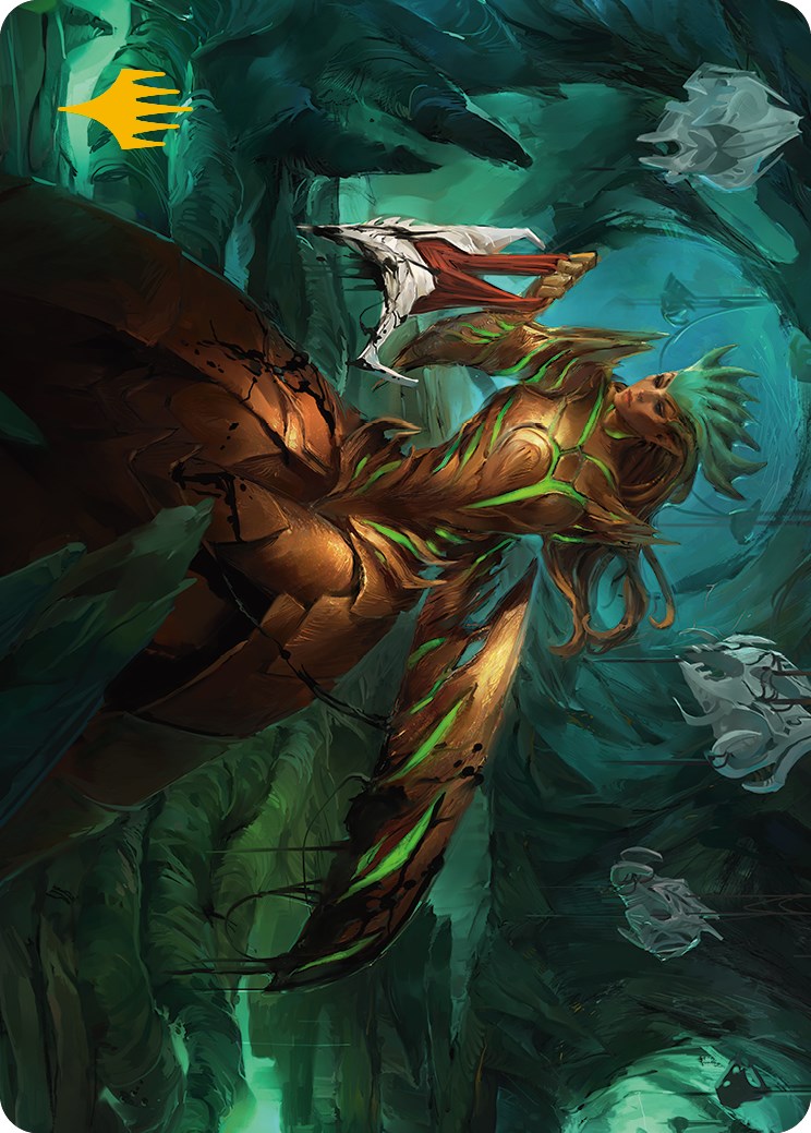 Glissa Sunslayer Art Card (Gold-Stamped Signature) [Phyrexia: All Will Be One Art Series] | Exor Games Truro