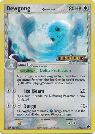 Dewgong (15/101) (Delta Species) (Stamped) [EX: Dragon Frontiers] | Exor Games Truro