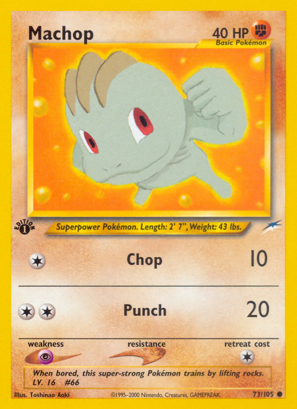 Machop (73/105) [Neo Destiny 1st Edition] | Exor Games Truro