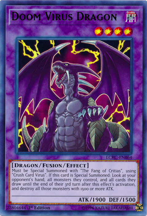 Doom Virus Dragon [LCKC-EN064] Ultra Rare | Exor Games Truro