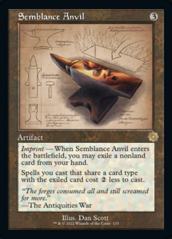 Semblance Anvil (Retro Schematic) [The Brothers' War Retro Artifacts] | Exor Games Truro