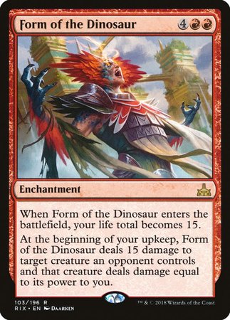 Form of the Dinosaur [Rivals of Ixalan] | Exor Games Truro