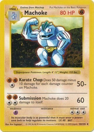 Machoke (34/102) [Base Set Shadowless Unlimited] | Exor Games Truro