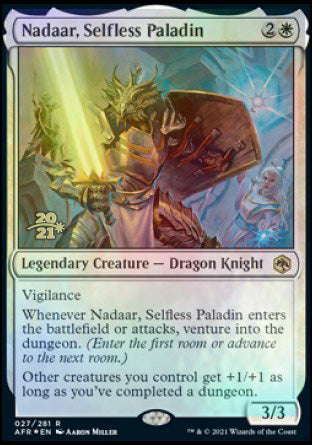 Nadaar, Selfless Paladin [Dungeons & Dragons: Adventures in the Forgotten Realms Prerelease Promos] | Exor Games Truro