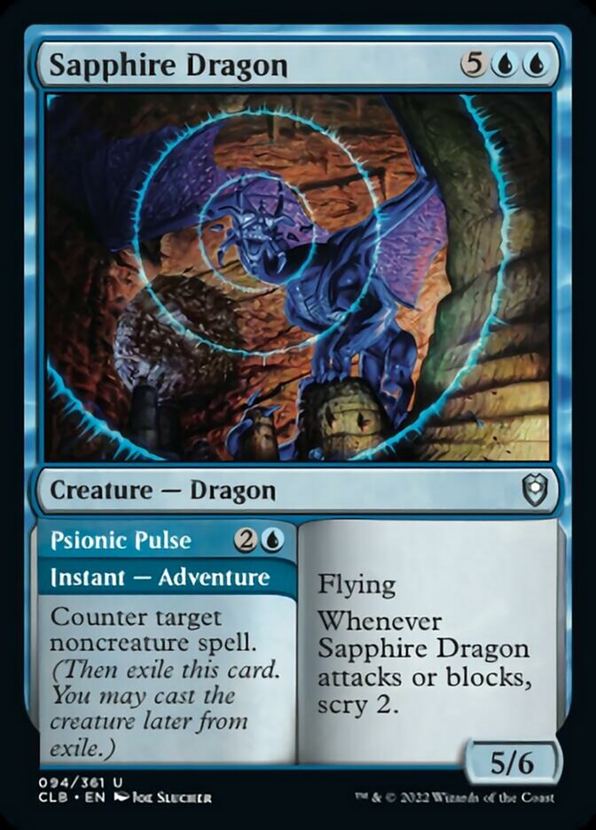 Sapphire Dragon // Psionic Pulse [Commander Legends: Battle for Baldur's Gate] | Exor Games Truro