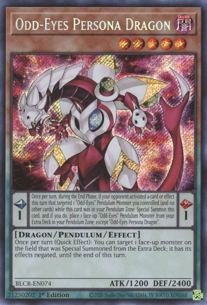 Odd-Eyes Persona Dragon [BLCR-EN074] Secret Rare | Exor Games Truro